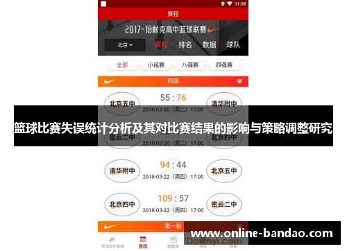 篮球比赛失误统计分析及其对比赛结果的影响与策略调整研究